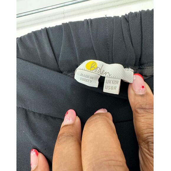 Boden Black Albemarle Office Work Business Pull On Ankle Dress‎ Pants Size 8 - Picture 4 of 14